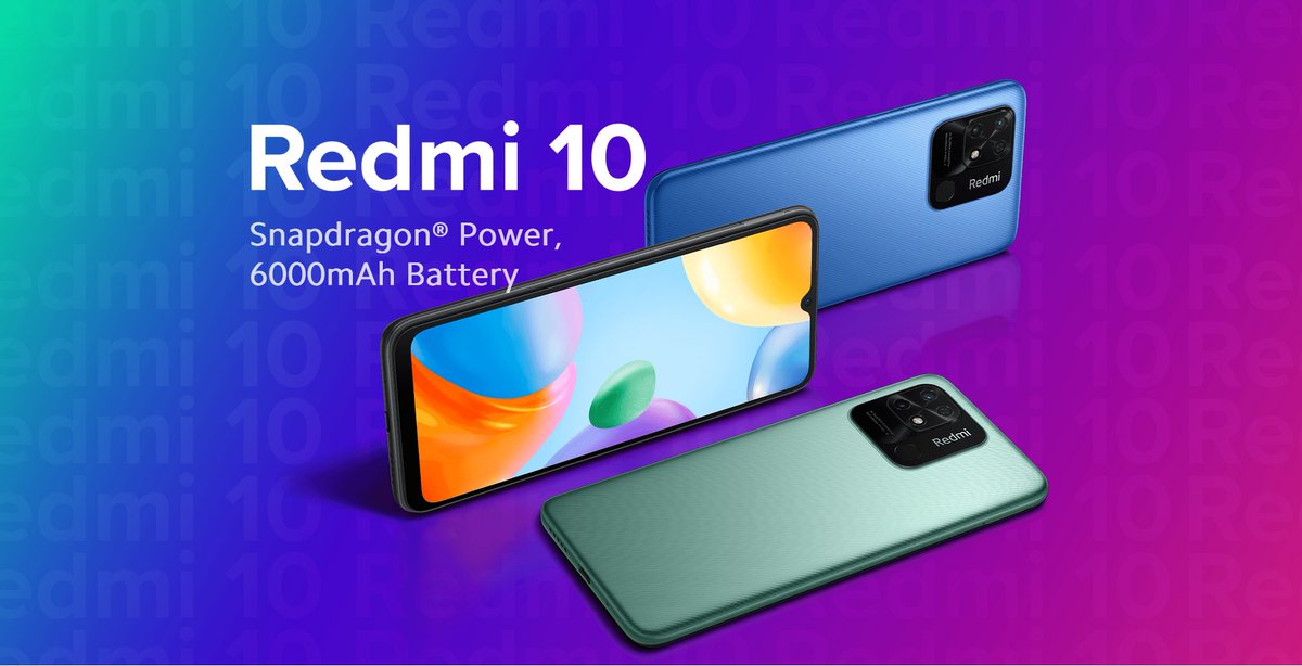 TechNepz's tweet photo. @XiaomiNepal The teaser is somewhat misleading as it suggests the phone has a punch-hole cutout. But in actuality, it has the outdated waterdrop notch instead. #TechNepz #redmi10 https://t.co/NfHg17oR0n