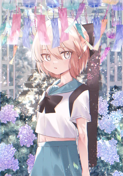 雨上がりの制服沖田さん🎐

 #Fate #FGO #FateGO 