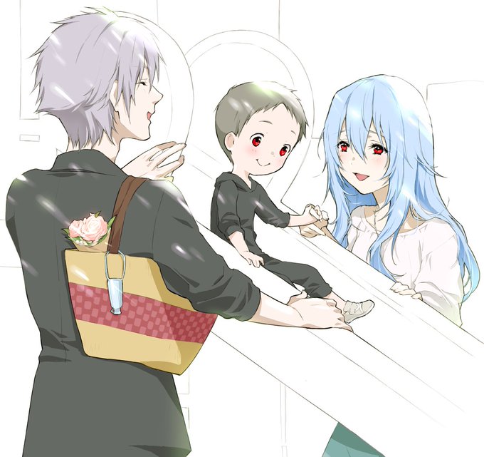 カヲルくんとレイちゃんとシンちゃん

 #母の日 