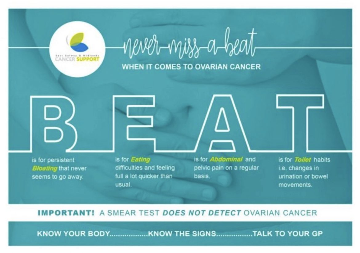 Today, May 8th is World Ovarian Cancer Day. It is so important to know the symptoms of OC as they can be misinterpreted as something else. Let’s spread the word so every woman knows her body and knows the signs  #NoWomanLeftBehind #WOCD2022