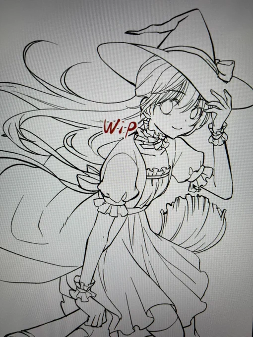 カラーイラストを描こうとしている図 