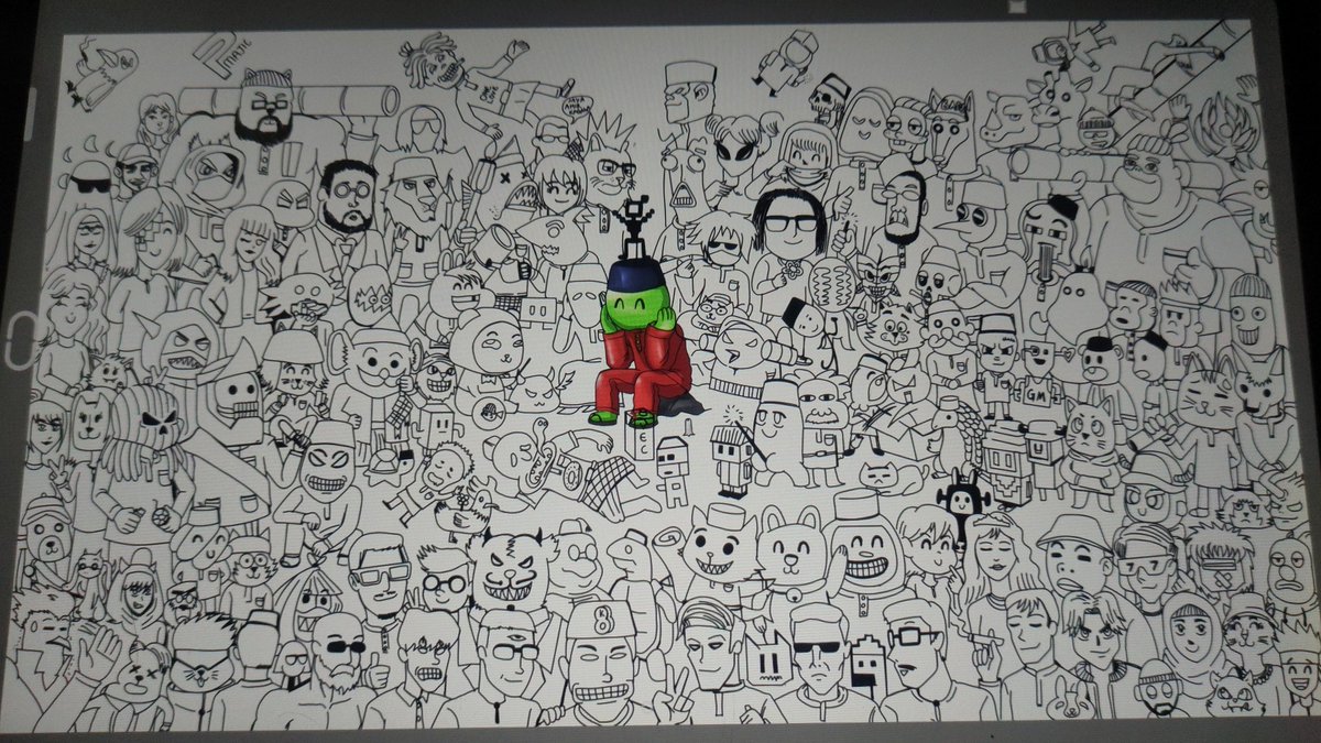 Done inking... Jom color.

Sorry for those yg xsempat masuk or tak muat..

Thank you for everyone yf sudi join this raya artwork