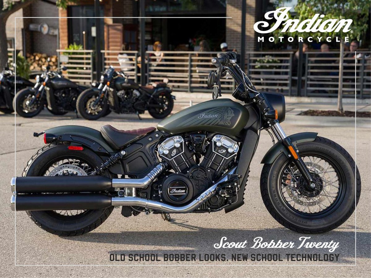 IndianMotorIND's tweet photo. With throwback power and styling all-in-one ride, the Scout Bobber Twenty's design puts you in an aggressive riding position without compromising comfort.
#indianmotorcycleindia #indianscout #scoutbobbertwenty #premiummotorcycle  #highwaycrusing #powerfulmachine #indianmotorcycle https://t.co/BmgFdDknAO