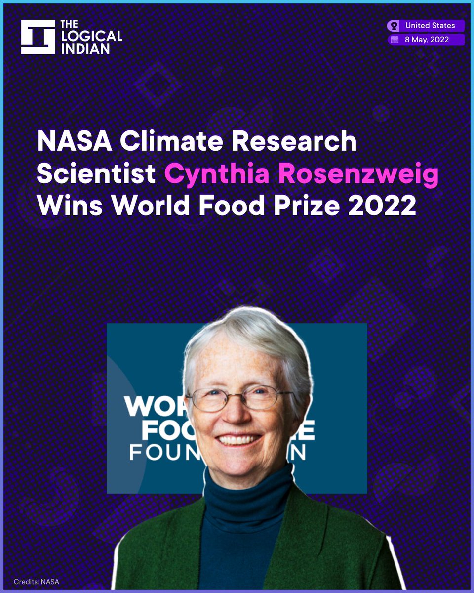 LogicalIndians's tweet photo. #WorldFoodPrize: Dr Cynthia Rosenzweig, a senior research scientist and head of the Climate Impacts Group at NASA's Goddard Institute for Space Studies (GISS), was announced the winner for 2022.
@NASA
#NASA #foodprize #climatechange https://t.co/huRCwtajqU
