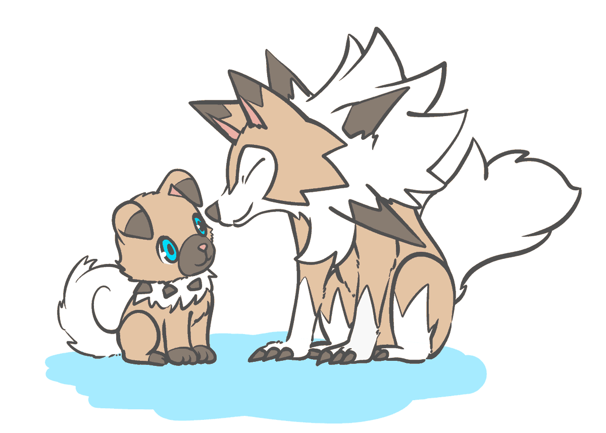 Gt 昼ルガルガンが寂しがってるので描いてあげてください 隣にイワンコも じろーうのイラスト