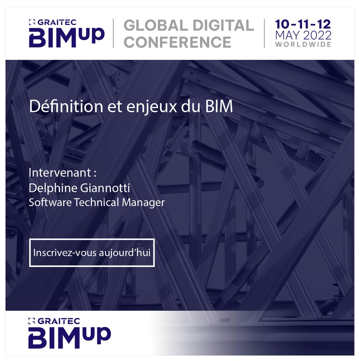 #GraitecBIMUP DIGITAL CONFERENCE : Session #BIM – Définition et enjeux 📅 Mercredi 11 mai 🕒 à 17h00 (code session : DEGI-1). Inscription : bit.ly/3ek1x1d
📣RDV en ligne du 10 au 12 MAI : + 200 sessions gratuites. 
#Graitec #Revit #Autodesk #Collaboratif #Architecture