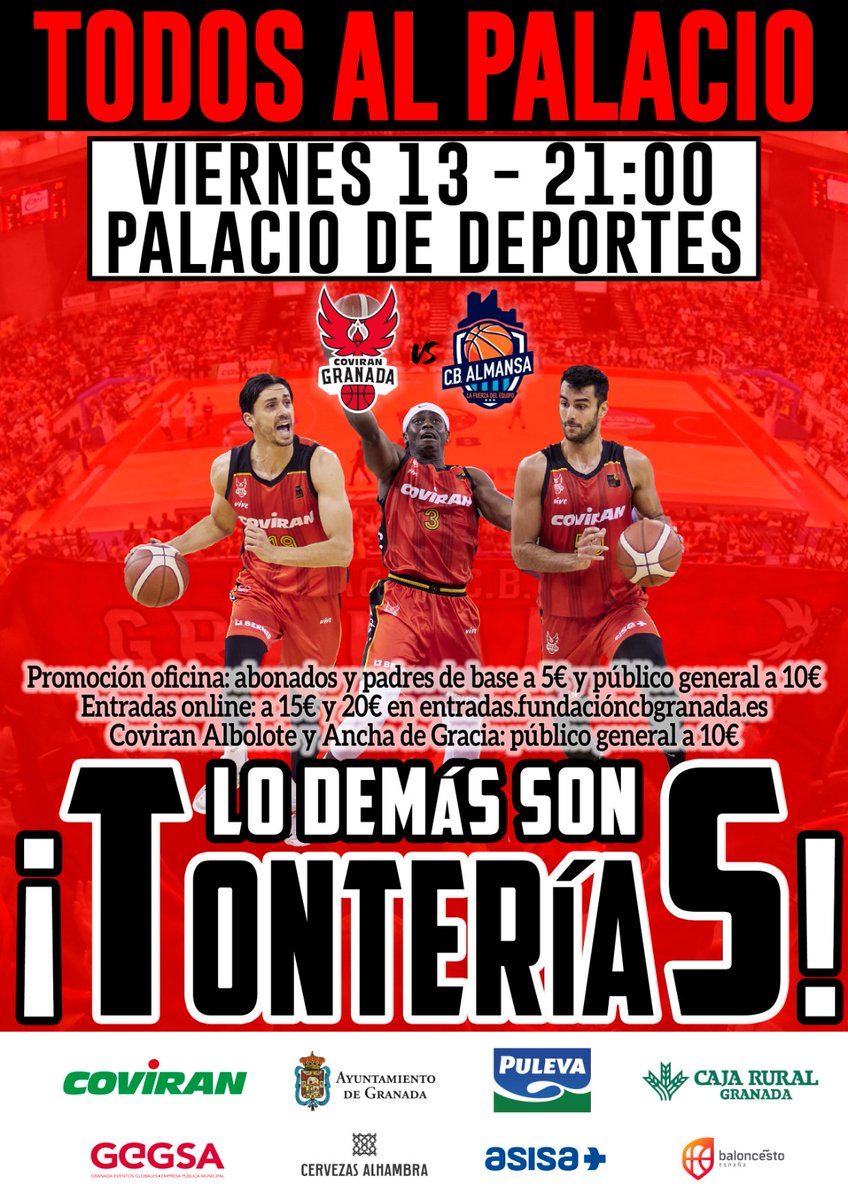 CoviranGranada's tweet photo. 𝐄𝐥 𝐯𝐢𝐞𝐫𝐧𝐞𝐬 𝐓𝐎𝐃𝐎𝐒 𝐚𝐥 𝐏𝐚𝐥𝐚𝐜𝐢𝐨.

DE ROJO.

𝐋𝐨 𝐝𝐞𝐦𝐚́𝐬 𝐬𝐨𝐧 𝐭𝐨𝐧𝐭𝐞𝐫𝐢́𝐚𝐬.

Promoción 👉 https://t.co/3LBRKDOjV2 https://t.co/LHUvNDFnHS