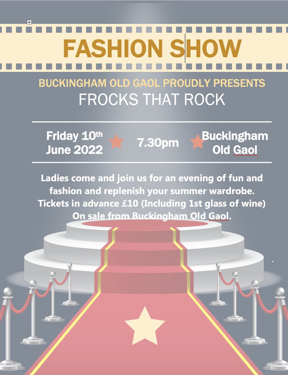 Fashion show coming to the Old Gaol! Friday 10th June 2022. Come for an evening of Frocks That Rock. £10 entry.