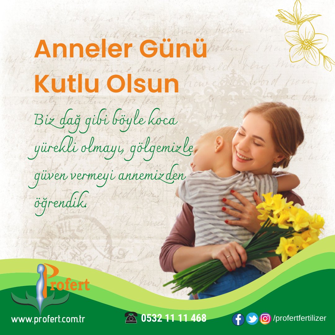 Profertgubre's tweet photo. Biz dağ gibi böyle koca yürekli olmayı, gölgemizle güven vermeyi, Annemizden Öğrendik.
Tüm Annelerimizin Anneler Günü Kutlu Olsun.
#profert #annelergünü #annelergünükutluolsun #pazar #AnnelerGünüKutluOlsun #anne #MothersDay https://t.co/6LKH6ey1V2