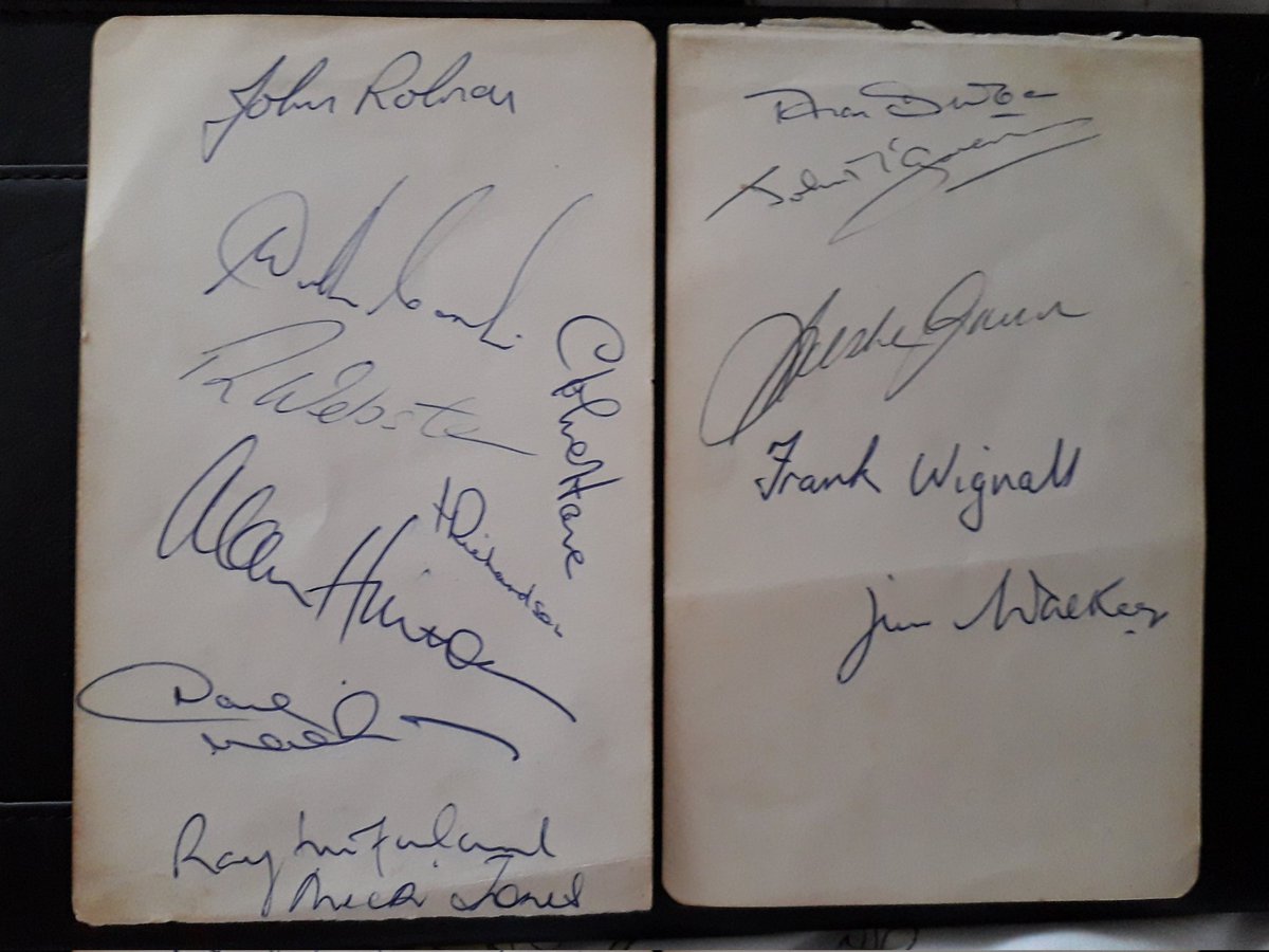 My Uncle Ted Baker knew John Robson who got these autographs for me from these great Derby County players .My treasured possession 
#DerbyCounty