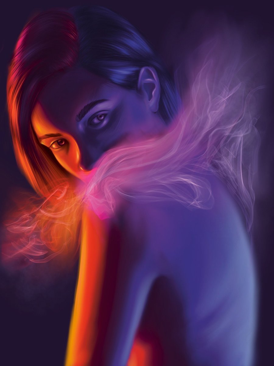 GraMari_NFT's tweet photo. Good morning friends🥰 How is your weekend? 
I wanted to share this work with you, I drew it one of the first when I started drawing on a IPad😍 https://t.co/8qXzn7UtmU