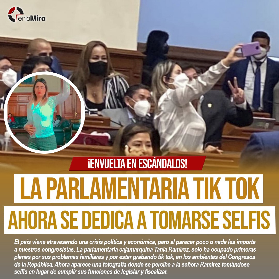jhonprexa's tweet photo. @ensustrece Continúan los escándalos, parlamentarios cobran grandes sueldos por hacer tik toks y tomarse selfis, que lamentable. https://t.co/WkoPQbJDxd