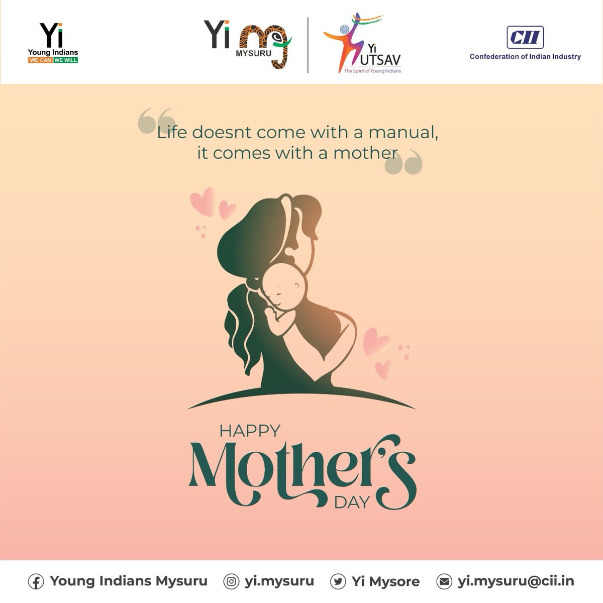 "Mothers are perhaps the most selfless people in the world. One cannot begin to count the sacrifices they make to ensure their kids’ happiness and well-being"

Yi Mysuru wishes a happy mothers day to all the wonderful mothers out there

#mYisuru #wecanwewill #mothersday