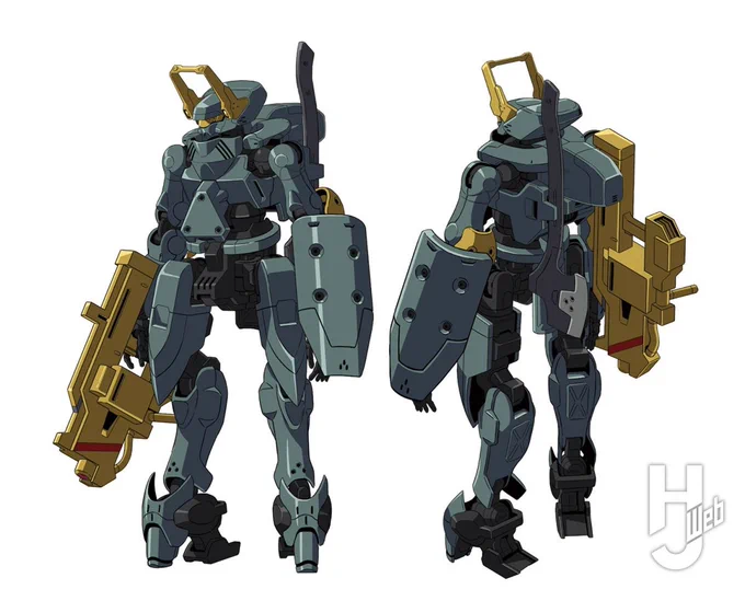 デザイン担当した「ニュウレン(有人機)」がHJさんのところで公開されておりました!OPにもチラ出しております〜
 #kk_senki #境界戦機 