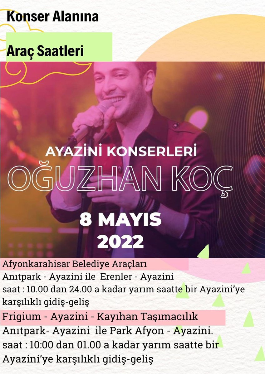 Her şey hazır, Ayazini müthiş bir konsere ev sahipliği yapmak için bugün saat 20:00 da misafirlerini bekliyor.
Bu müzik şölenine tüm halkımızı davet ediyoruz. #GizemliŞehirAfyon <a href="/gokmen_cicek_/">Gökmen Çiçek</a>