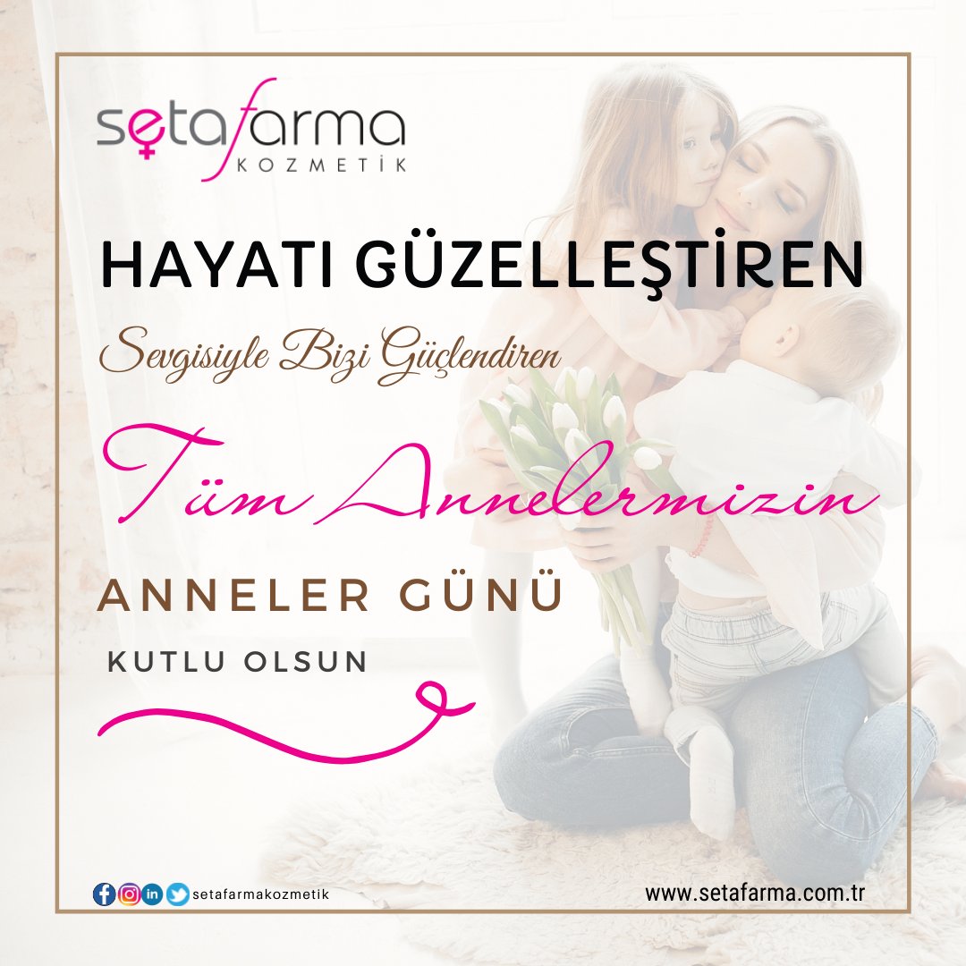 setafarmatr's tweet photo. Hayatı Güzelleştiren, Sevgisiyle Bizi Güçlendiren,
Tüm Annelerimizin Anneler Günü Kutlu Olsun...
#setafarma #setafarmakozmetik #annelergünükutluolsun #anne #annelergunukutluolsun #pazar #MothersDay #MothersDay2022 #zübeydehanım #anneminağacı https://t.co/oro8pebR0U