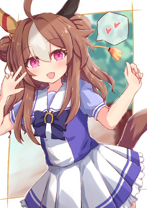 リッキーちゃん八重歯かわいい
#ウマ娘 #コパノリッキー 