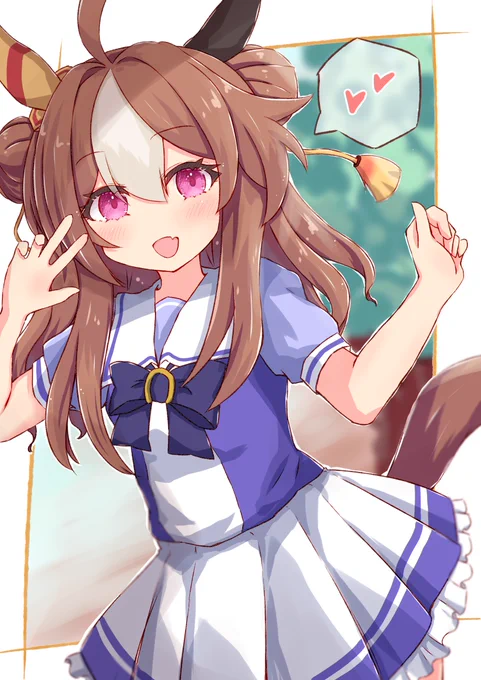 リッキーちゃん八重歯かわいい
#ウマ娘 #コパノリッキー 