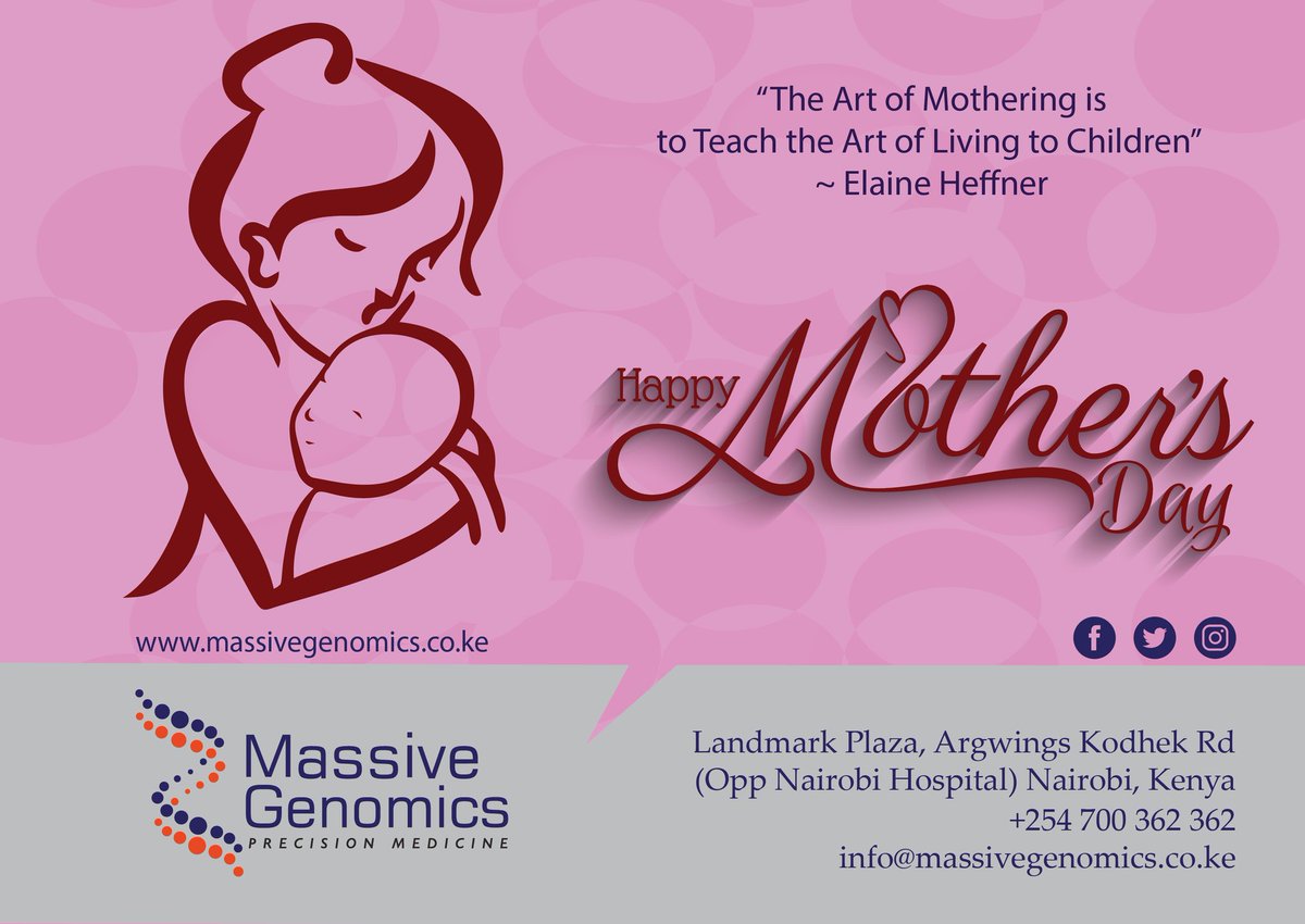 genomicskenya's tweet photo. "The Art of Mothering is to Teach the Art of Living to Children"  ~ Elaine Heffner 

#HappyMothersDay2022 
#happymothersday

Get all your #CancerSolutions Tips at 
🌐  https://t.co/3IAoKIc3HG 

#LiquidBiopsy💉 

#BeyondWords https://t.co/RMbPfXzKSv