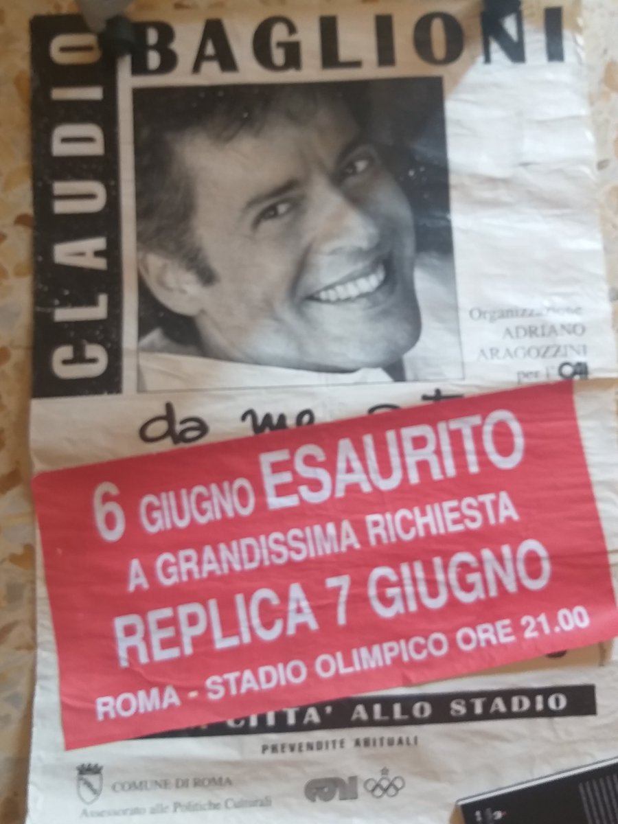 mosci68's tweet photo. @ClaudioBaglioni
Dal cassetto dei ricordi, in attesa di #DodiciNote #TuttiSu a #Roma
#Throwback 1998 https://t.co/lgWURp8rTt
