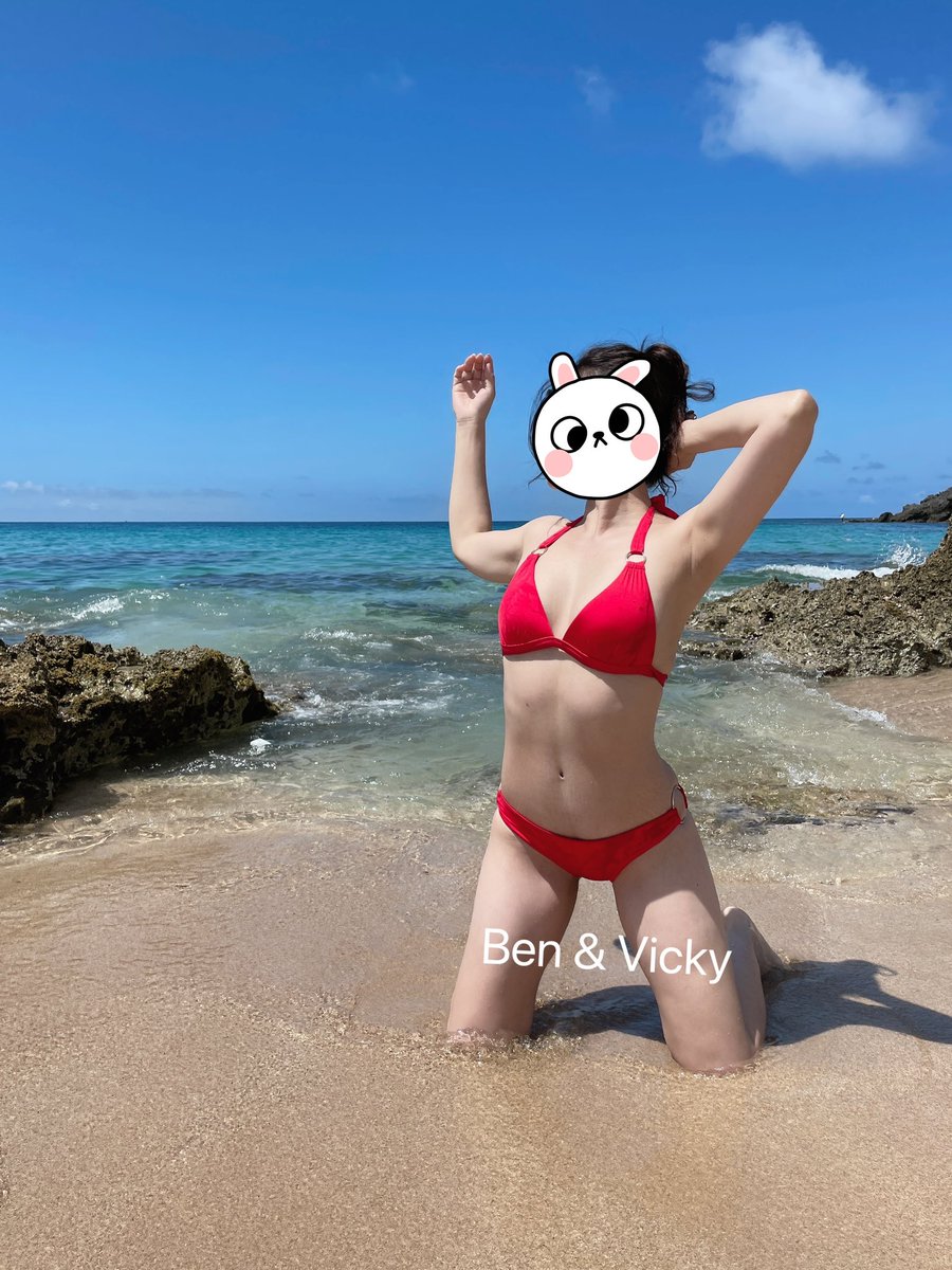 熱情的沙灘
湛藍的海水
清涼的body 
還缺什麼🤔？

以下開放回應🤣🤣🤣
#同房換不換
#夫妻聯誼 https://t.co/pxvveNXIPu