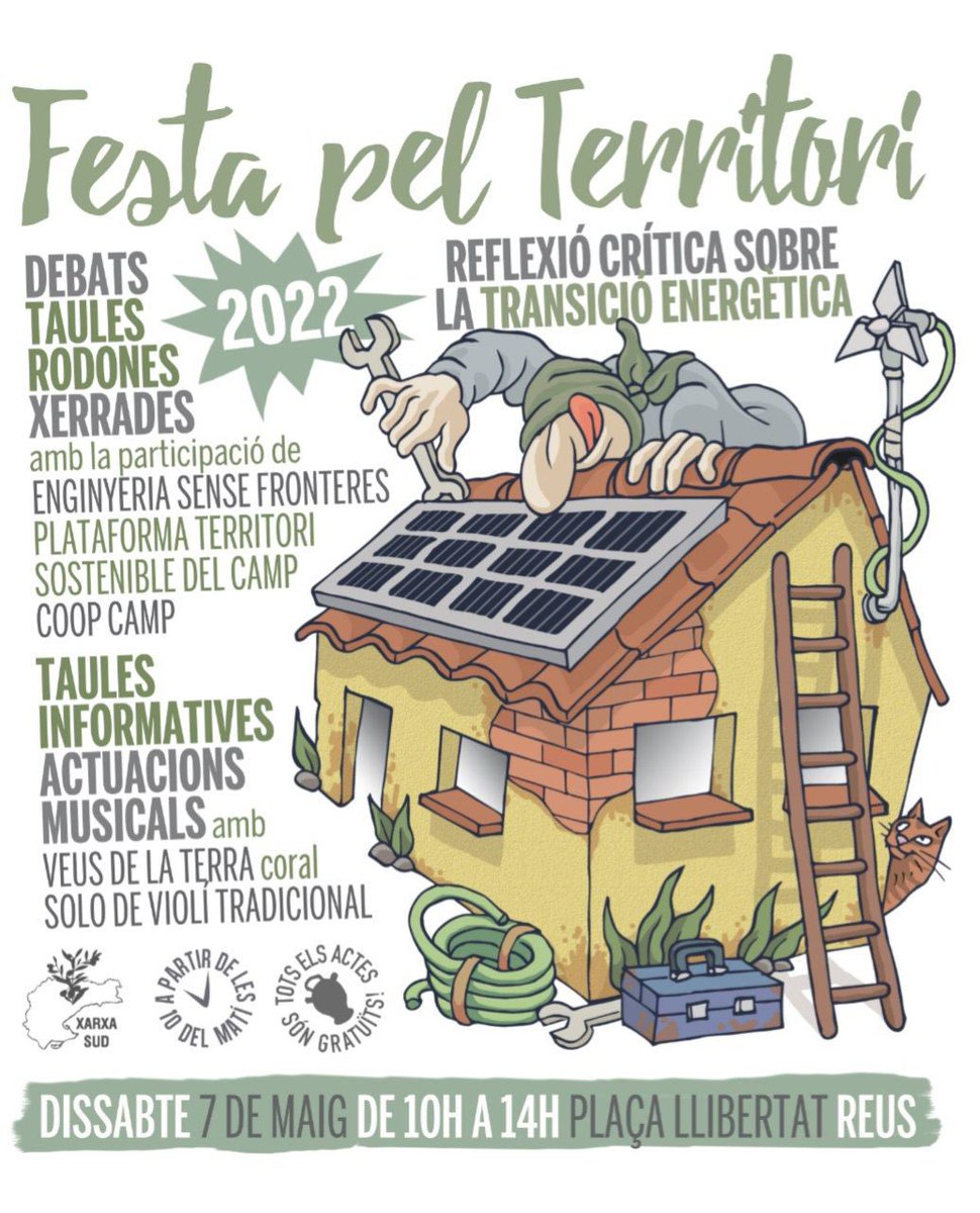 JuntsxCAT_Reus's tweet photo. ♻️Ahir uns quants membres de #JuntsReus vam prendre part a la #FestaPelTerritori, amb bones reflexions sobre transició energètica.
✅Gran iniciativa! https://t.co/B0gEaSo5HC