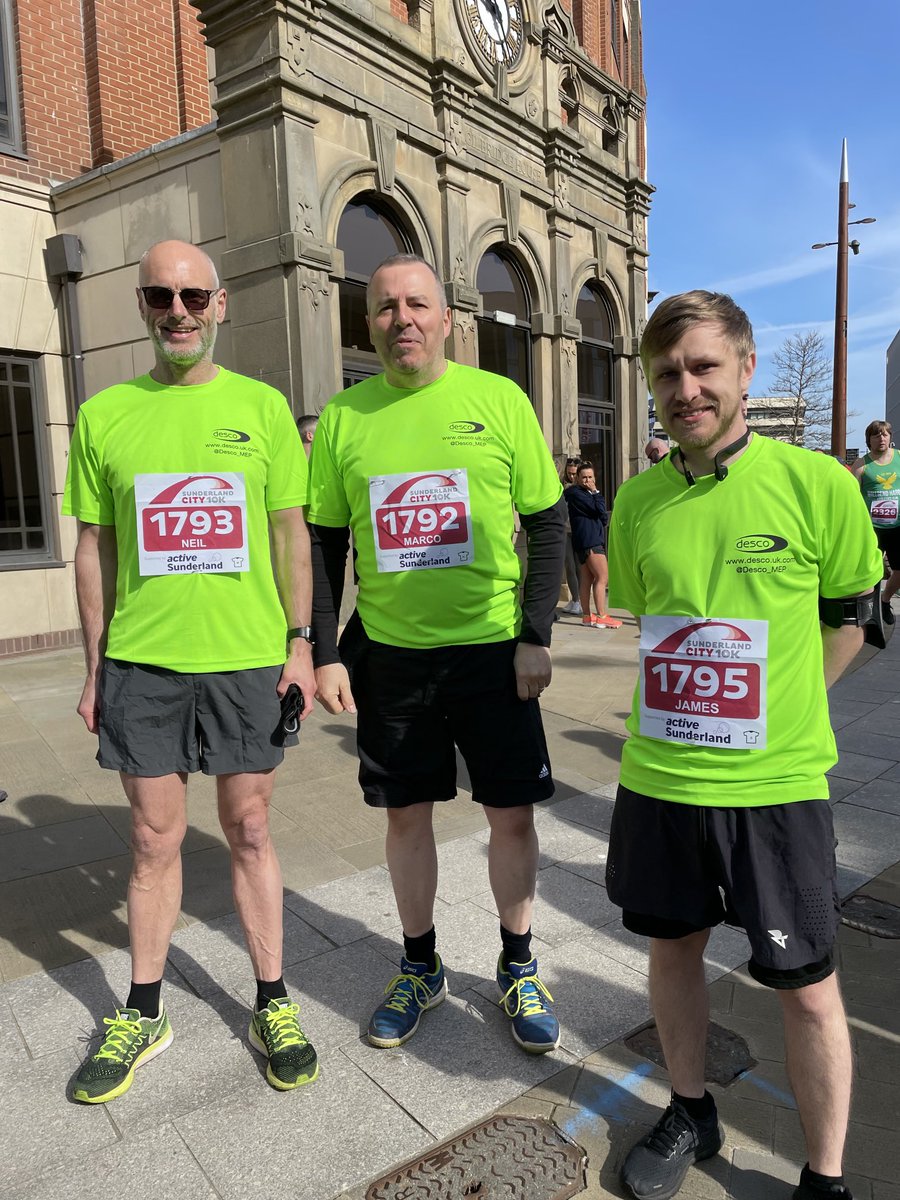 Neil_buzzard's tweet photo. Good luck to the ⁦@Desco_MEP⁩ Sunderland 10k team - hopefully the minutes of intense training will pay off.. https://t.co/K26Xbj1sQq