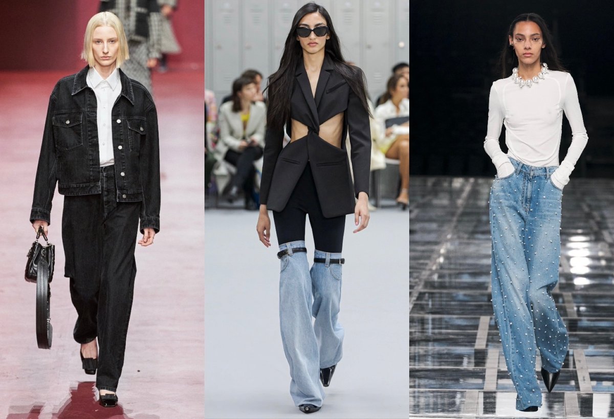 VitrinesProject's tweet photo. Last key trend observed during Paris Fashion Week FW22: the new denim highlights.

Seen at Dior (Look 41), Givenchy (Look 52) and Coperni (Look 12).

And you … what’s your new take on denim? 

Soon @vitrinesproject first NFTs reveal. https://t.co/AfVst19nmF