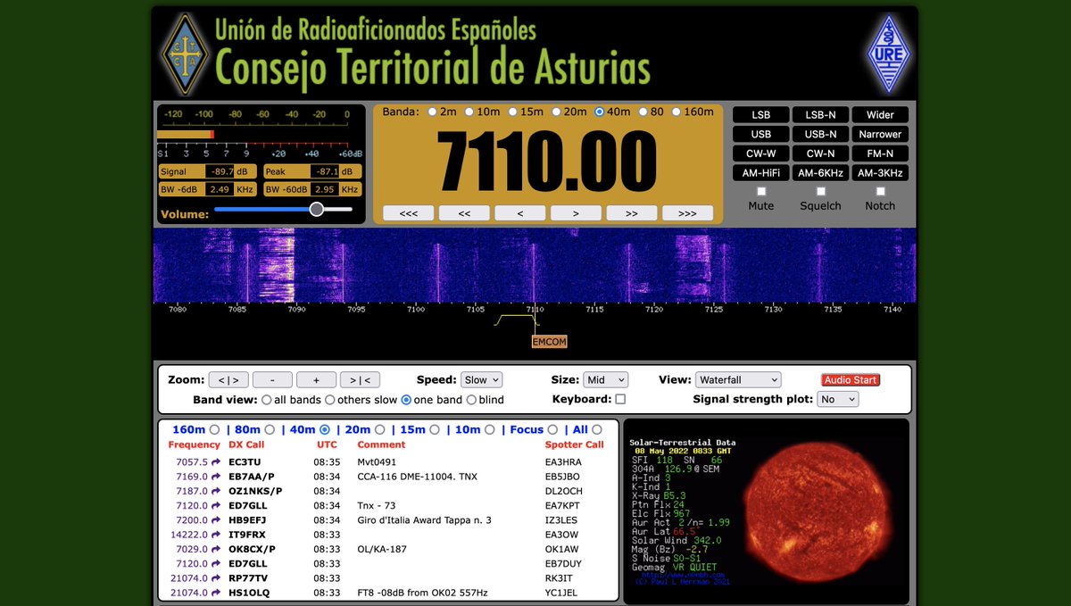 eb1tr's tweet photo. A tope las #ActividadesEA esta mañana de domingo. Aprovechando, desde el estudio, al menos a escuchar desde el #WebSDR de #UREAsturias @ea1ura y monitorizando el #WebClusterURE @ure_es. #SomosRadioaficionados #SomosURE
👉👉https://t.co/VUvzDGdniv
👉👉https://t.co/4if3N23VNh https://t.co/gqnPHGXxHa
