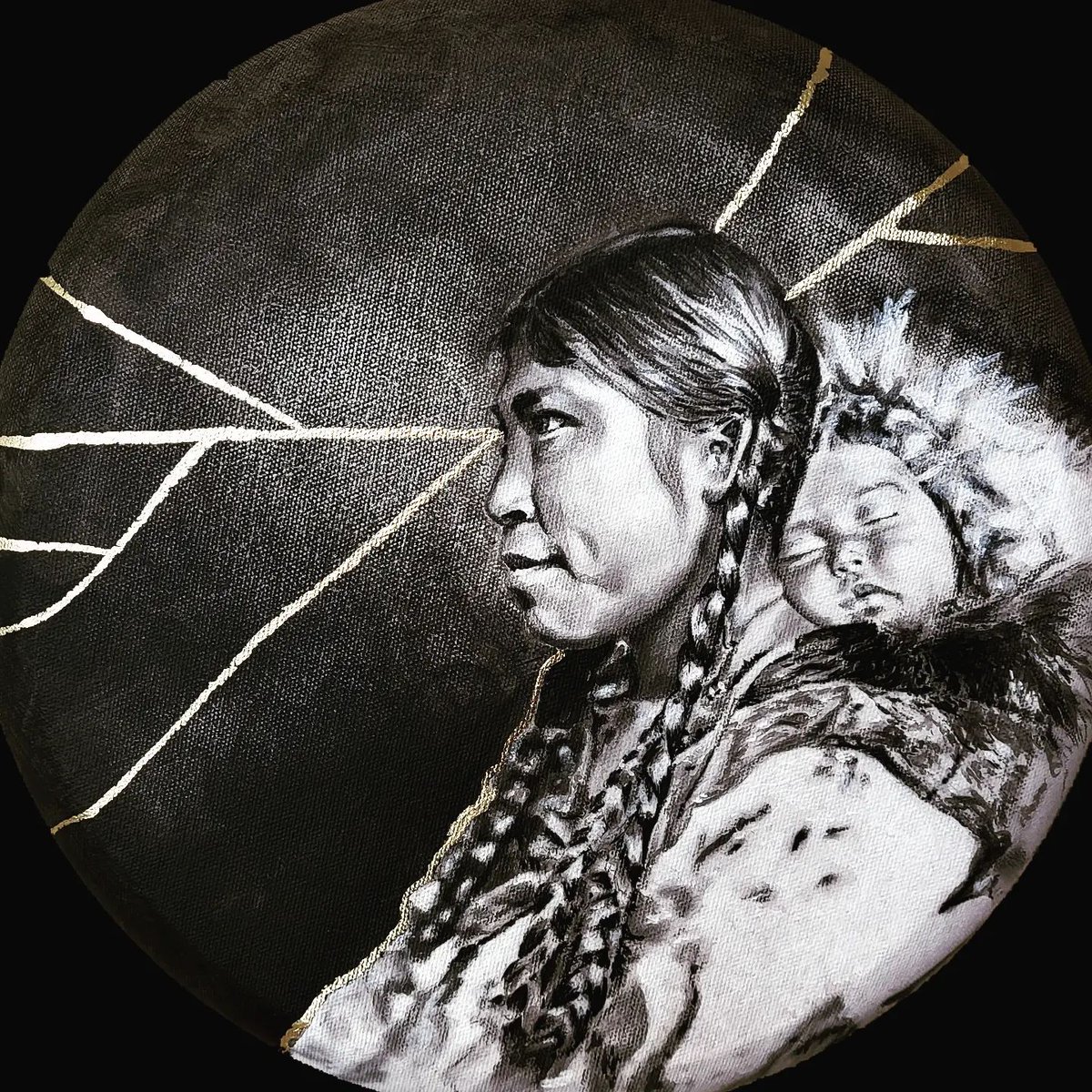 atlohsa's tweet photo. Sending love to all mothers, grandmothers, aunties, sisters and friends. Happy Mother's Day. 

Featured artwork: "Stronger Together" by Sean Couchie. https://t.co/AcibbIZQg6