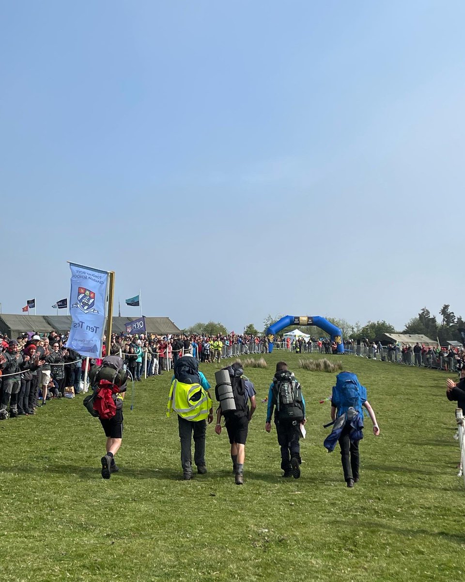 PrinceBrendon's tweet photo. Awesome effort from @TorquayBoysGS 45 mile team coming in 1st
#itsnotaracebutitis
@TBGS_PhysEd #armytentors #tentoeschallenge #teamwork https://t.co/9WrbVXH7c4