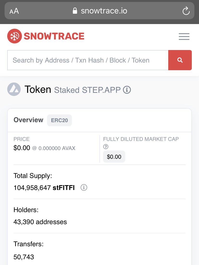 Investingwithu's tweet photo. #Staking link for #FIFTI
https://t.co/Agbws8dUOu
Almost 105M $FIFTI already staked, which means 40% total circulating supply.
This is reducing the selling pressure and making @StepApp_ inmune to the #BTC dip. Ready for a new ath? 🚀
#MoveToEarn #Move2Earn #Metaverse https://t.co/xhusVJzigq