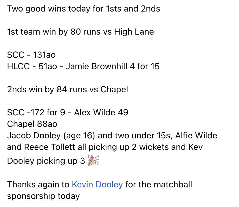 Stalybridge Cricket Club tweet media