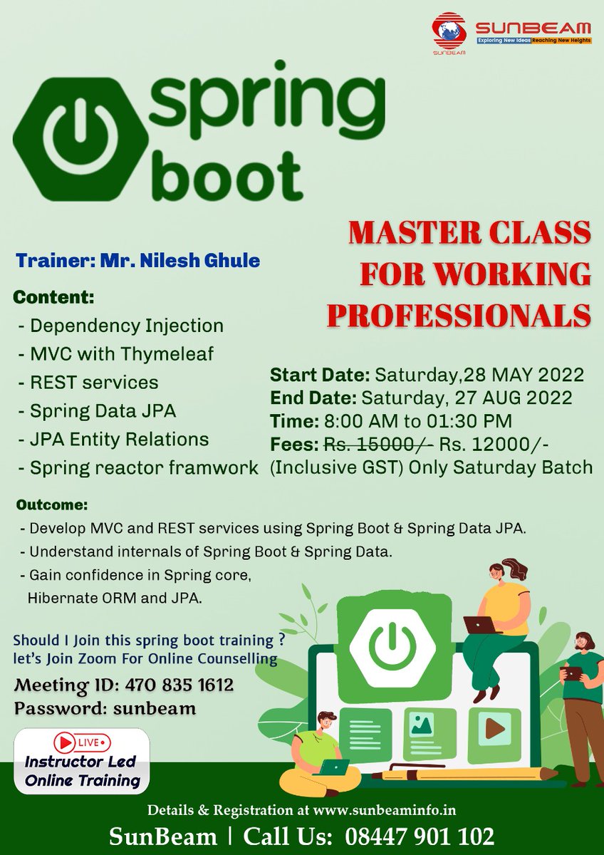 siitofficial's tweet image. For Details and Registration Visit: sunbeaminfo.in/modular-course…
#springboot #LearnSpringboot #technology #training #spring