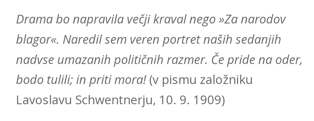Centrifuzija's tweet photo. Ivan Cankar je svojo satirično dramo (tragedijo?) #Hlapci prvič objavil leta 1910. O njej je zapisal:
1/2 https://t.co/cGKd6XmxuB