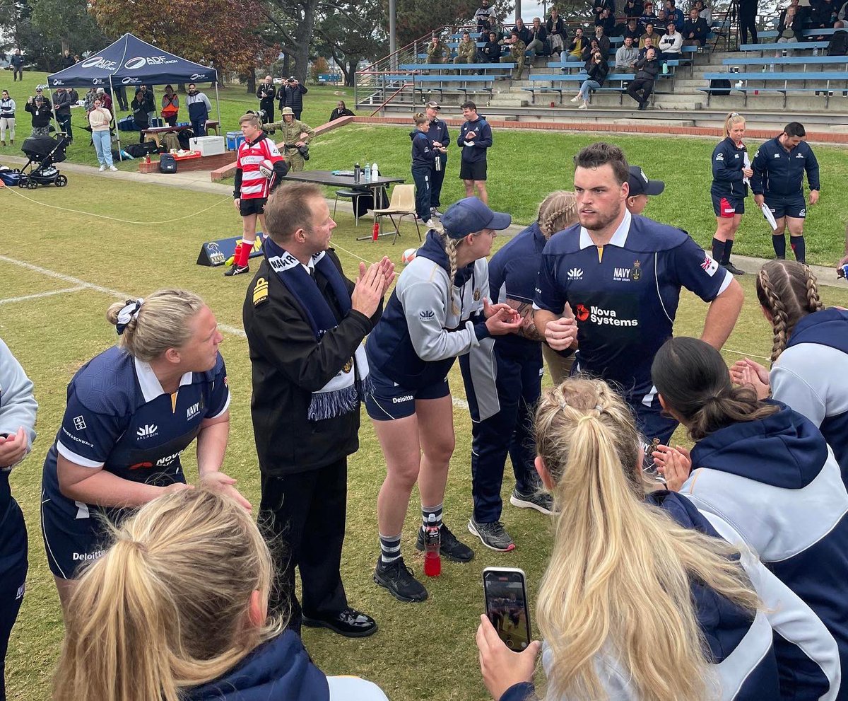 CN_Australia's tweet photo. As a patron of ADF Rugby Union, it was great to see the #AusNavy determination and talent of our Men and Women out on the field this week. Bravo Zulu to #TeamNavy and all #YourADF Sailors, Soldiers & Aviators competing in the championships. #RANRU #FightingFit 👏🏉 https://t.co/tZiJuZoO0M
