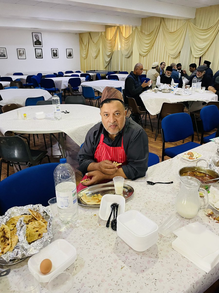 Breakfast is served at the <a href="/AMEA_YorksNE/">AMEA Yorks</a> #Ijtema - a great chance to catch up with old friends <a href="/LutfRehman/">Lutf Rehman</a> <a href="/amea_ne/">AMEA NE</a> <a href="/Irfan_Mirza302/">Irfan Mirza</a> <a href="/saarn620/">Ahmad Shah Naz</a> <a href="/kamransyed77/">Kamran Syed</a> <a href="/sadransaruk/">Sadr Majlis Ansarullah UK</a> <a href="/AMEA_Newcastle/">AMEA NEWCASTLE</a> @amaukgallery <a href="/Ansarullah_UK/">Majlis Ansarullah UK</a>