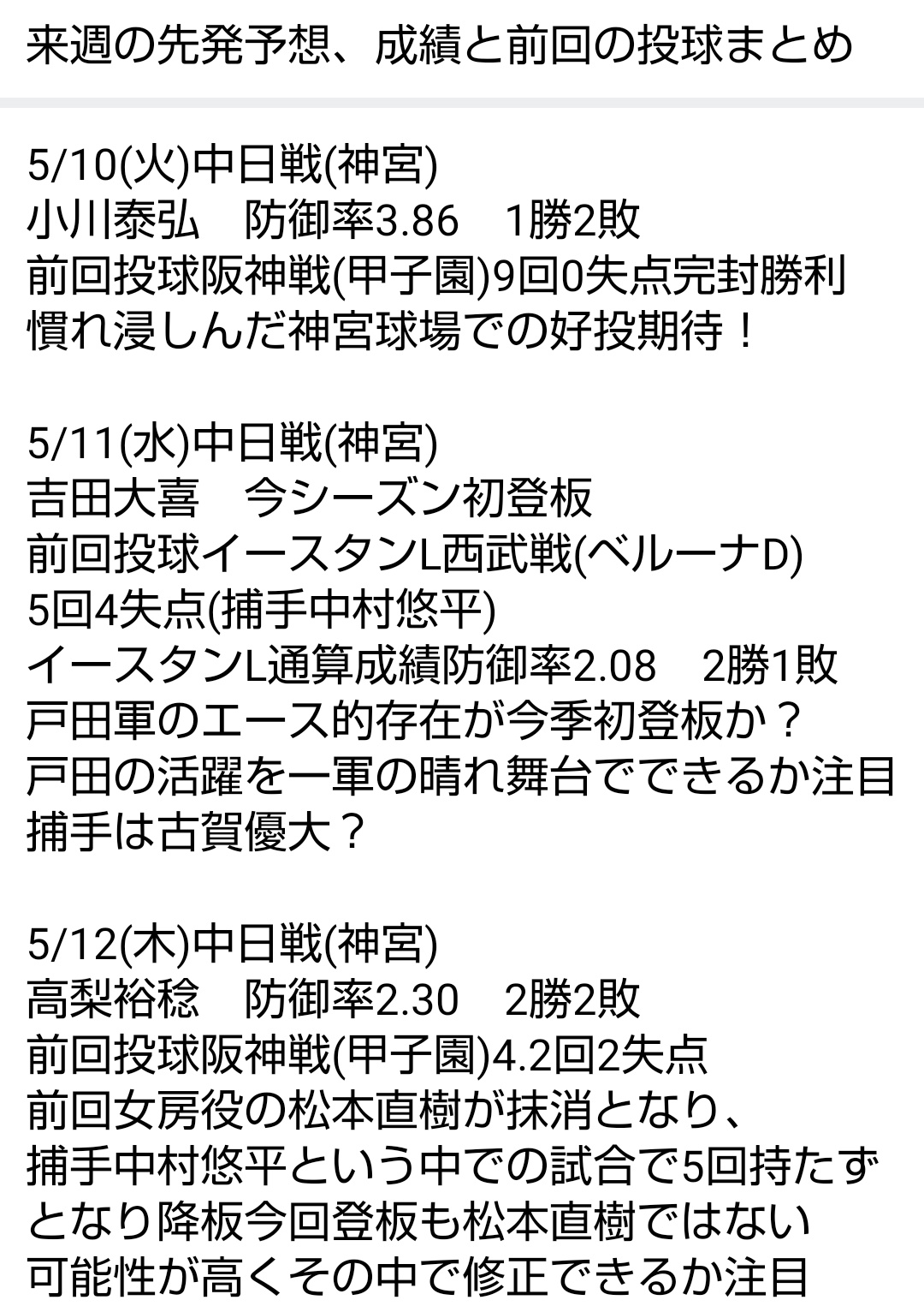 先発予想 Twitter Search Twitter