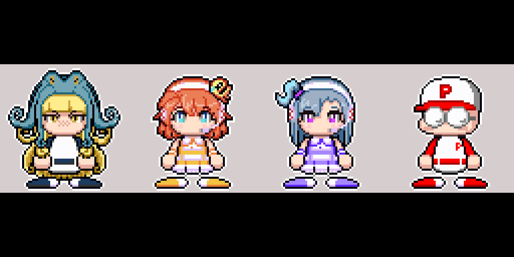 並べました。
#パワプロ
#pixelart #ドット絵 