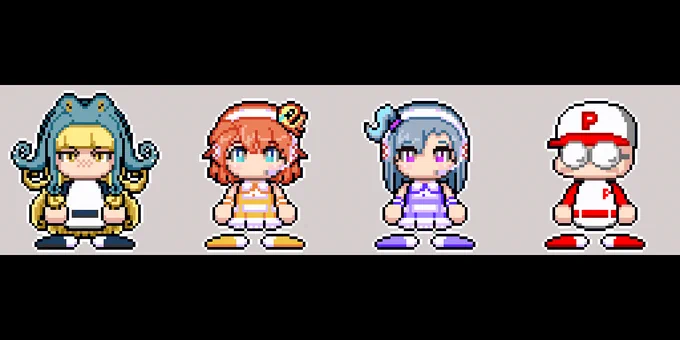 並べました。
#パワプロ
#pixelart #ドット絵 