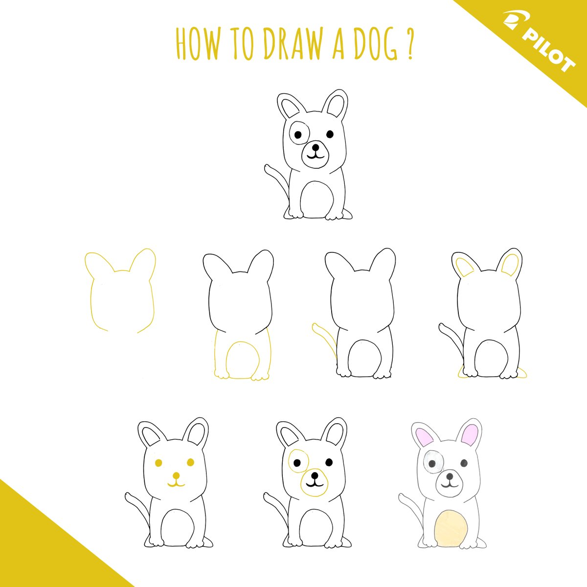 PilotPenUK's tweet photo. Sketch Sunday โ๏ธ
Woof Woof, letโs draw a dog ๐ถ
#PilotPenUK #DogDrawing #WeekendActivity #SketchSunday #DrawingActivity #SundayActivity https://t.co/y4r9jMI4bJ