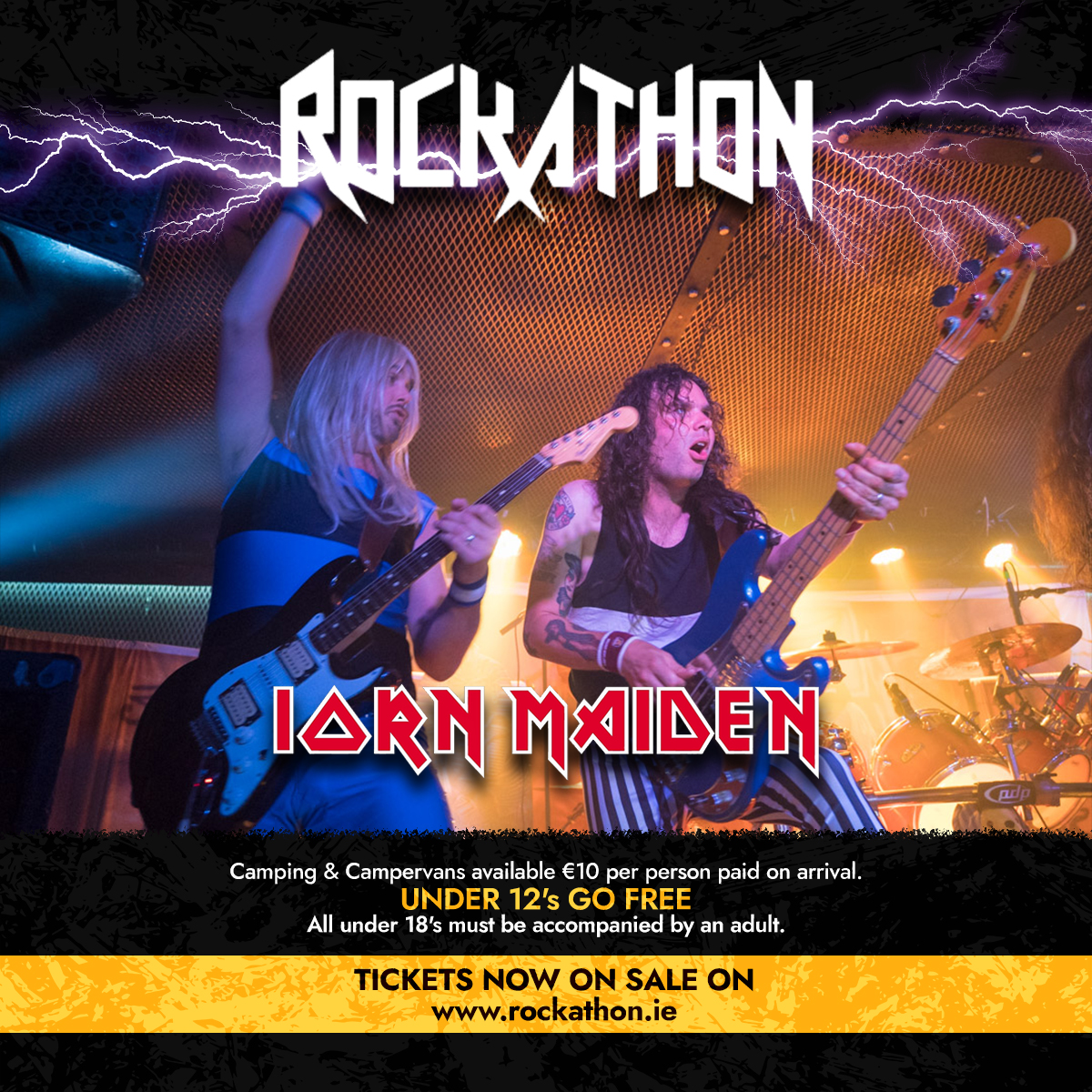 The return of Rockathon marks the end of two “Wasted Years”. Our festival is pure rock so if you have “Fear of the Dark” you better “Run for the Hills” because Iorn Maiden are coming 🎸🤘🏼

So if you feel like “Running Free”, “Remember Tomorrow” to get your tickets.