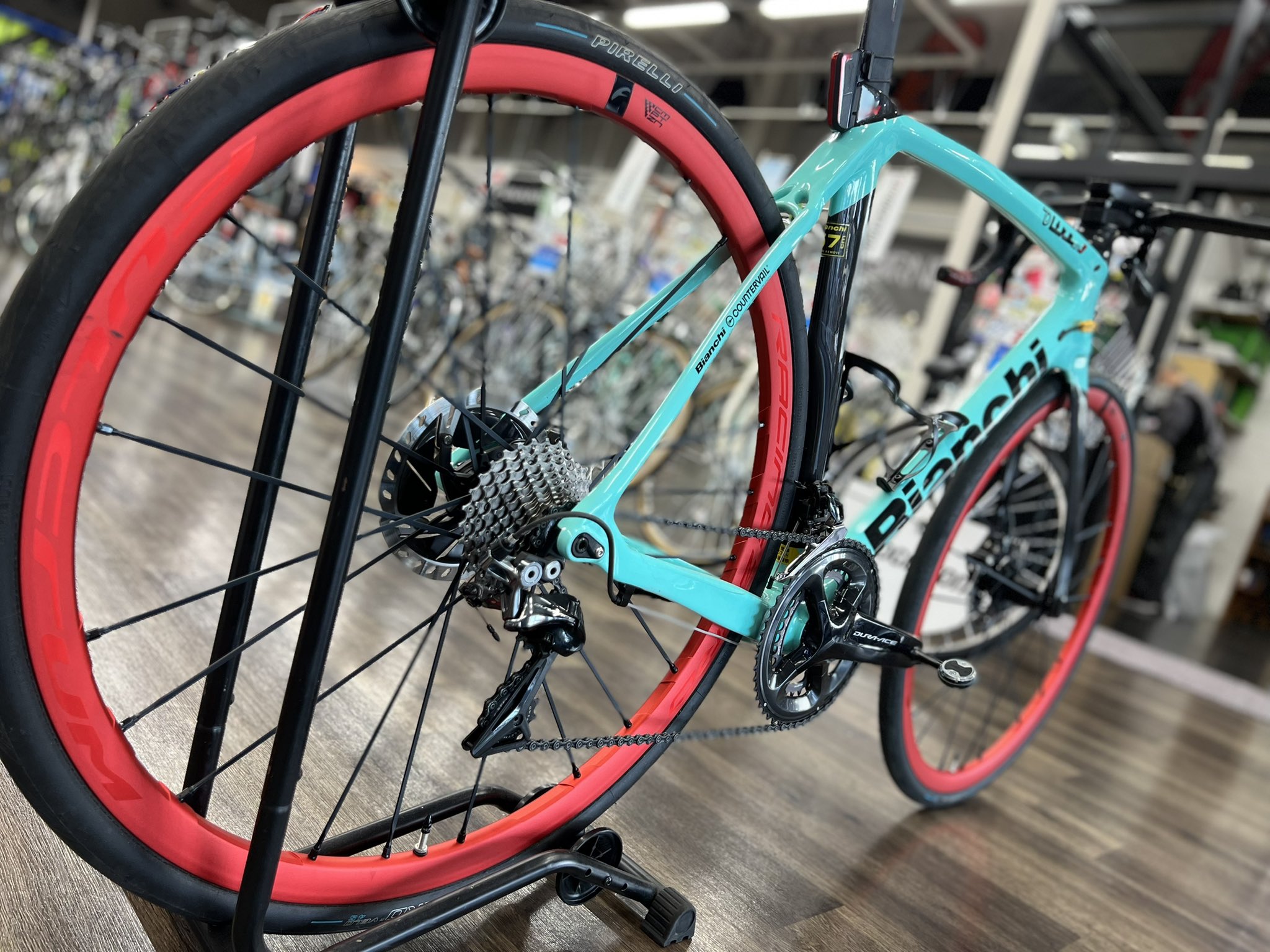 ビアンキオルトレXR4di2デュラエース　フルクラムレーシングホイール ビアンキオルトレXR4di2デュラエース フルクラムレーシング