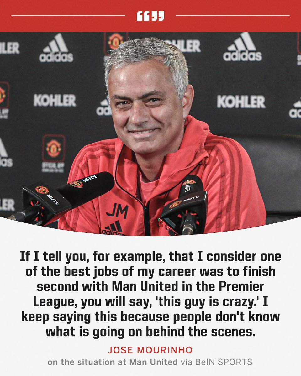 ESPNFC's tweet photo. When Jose Mourinho summed up the situation at Man United 👀 https://t.co/zpQSoW4iCx