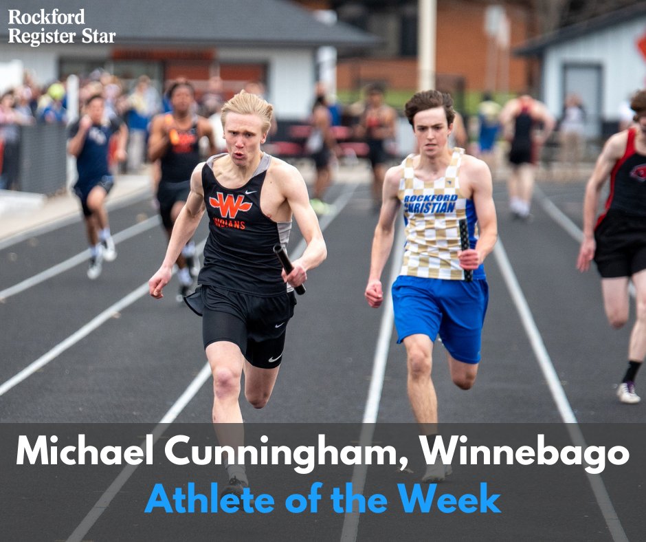 Winnebago track and field athlete Michael Cunningham was voted as the athletes of the week! Read more on Cunningham and the other nominees here: bit.ly/3P70CBC