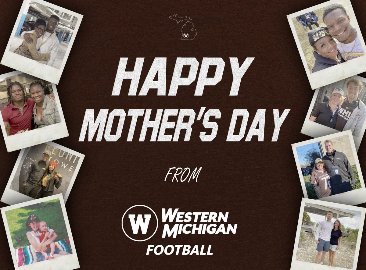 WMU_Football's tweet photo. Happy Mother’s Day! We hope all moms get to enjoy today and relax, just like they deserve! https://t.co/zo80d1rLPw