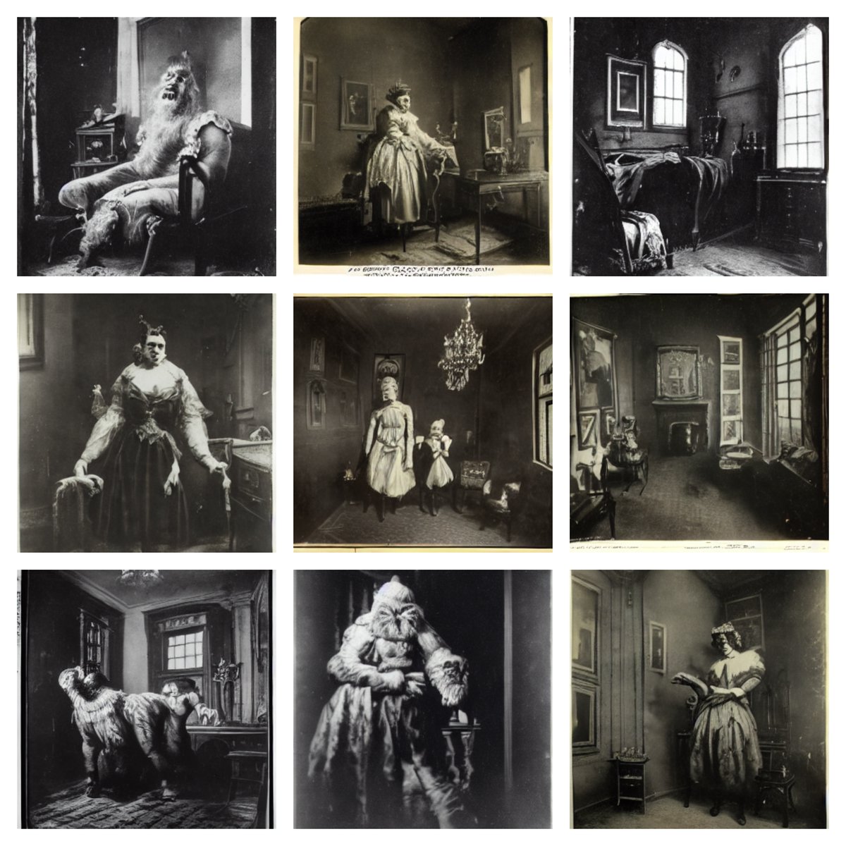 TomLikesRobots's tweet photo. I'm getting some great results with Latent Diffusion for creepy Victorian photos but it's of course limited by resolution. I'm trying to push them further with Disco Diffusion but they all have that same Disco look. I'll keep trying to catch that analogue look. https://t.co/3RToF3zQnw