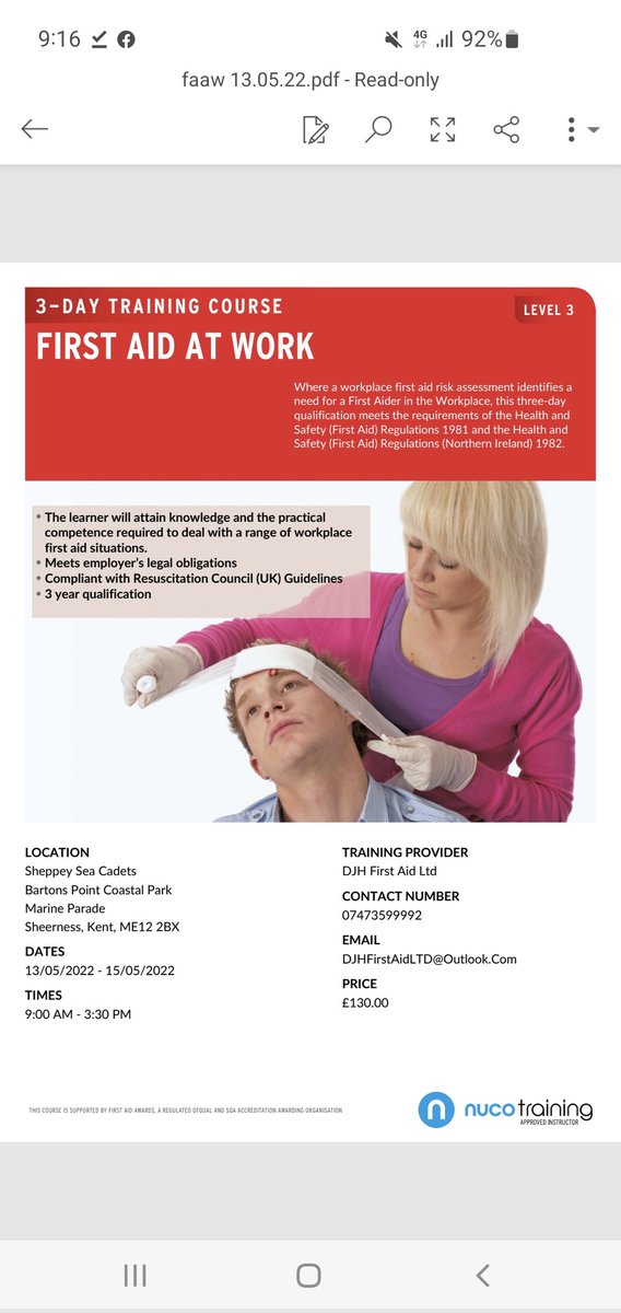 DJHFirstAid's tweet image. ⚠️🚨 Course Alert 🚨⚠️