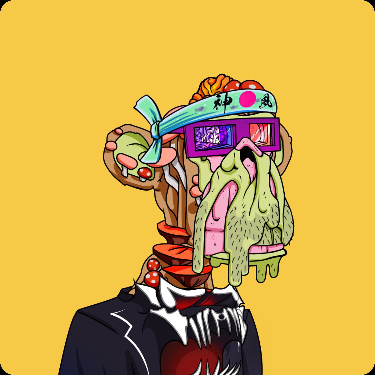 matenga_te's tweet photo. #NewProfilePic

Did a deal to unite my much loved MAYC 13392 with the owner of his BAYC original. Snapped up this sushi headband tux dude off the floor. Result!

Cheers @MenschenArt 
#apefollowape 
#MAYC https://t.co/6SZJPutmPc