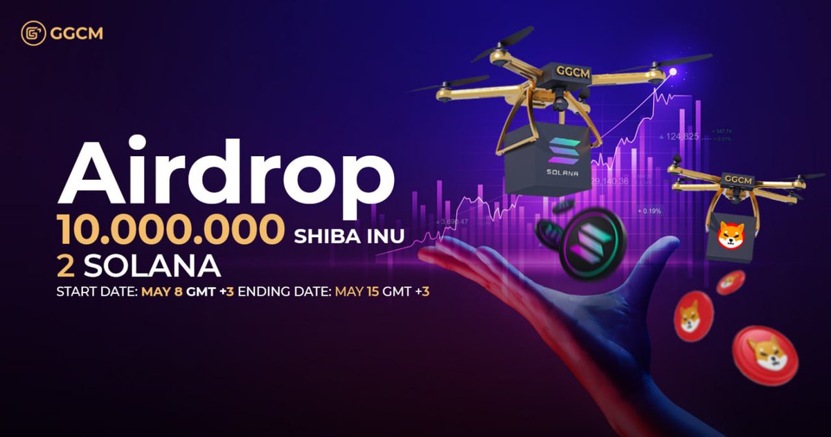 💧 GGCM Airdrop 💧

🏆 Task:          ➕  10,000 SHIB for 1000 random participants each.

👨‍👩‍👧 Referral:   ➕  2 SOL for top 5 referrers.

🔛 Airdrop Link &amp; Information: t.me/Airdrop/3570

#cryptocurrency #Airdrop #BSC #Bitcoin #SOL #GGCM #SHIB #Airdropstario